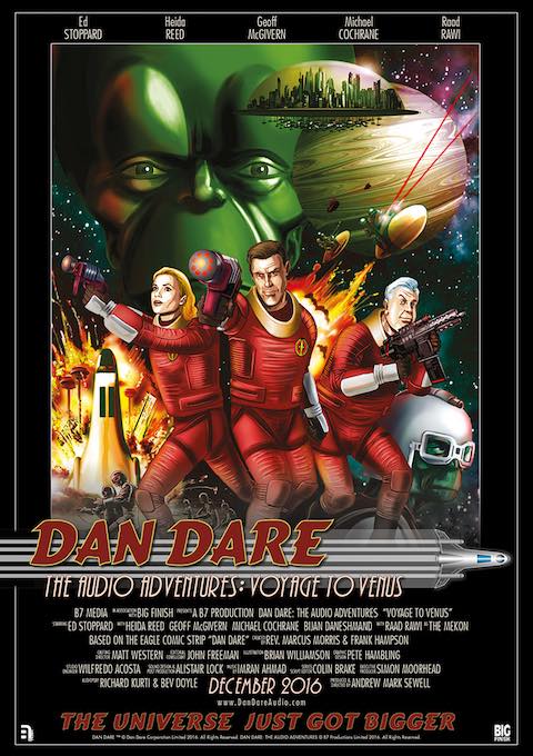 Dan Dare Audio Adventures - Voyage to Venus Poster. Art by Brian Williamson